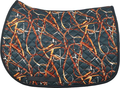 Show full view: Equine Couture Snaffles Horse Saddle Pad, Navy slide 2 of 4