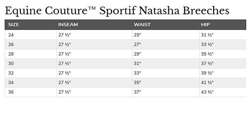 Show full view: Equine Couture Sport Natasha Breeches, Black/Light Tan Stitching, 32 slide 2 of 3