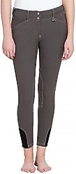 Equine Couture Sport Natasha Breeches, Charcoal/White Stitching, 26