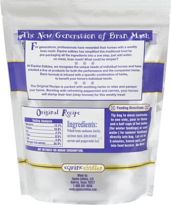 Show full view: Equine Edibles Therapeutic Bran Mash Original Recipe Horse Treats, 22-oz bag slide 2 of 3