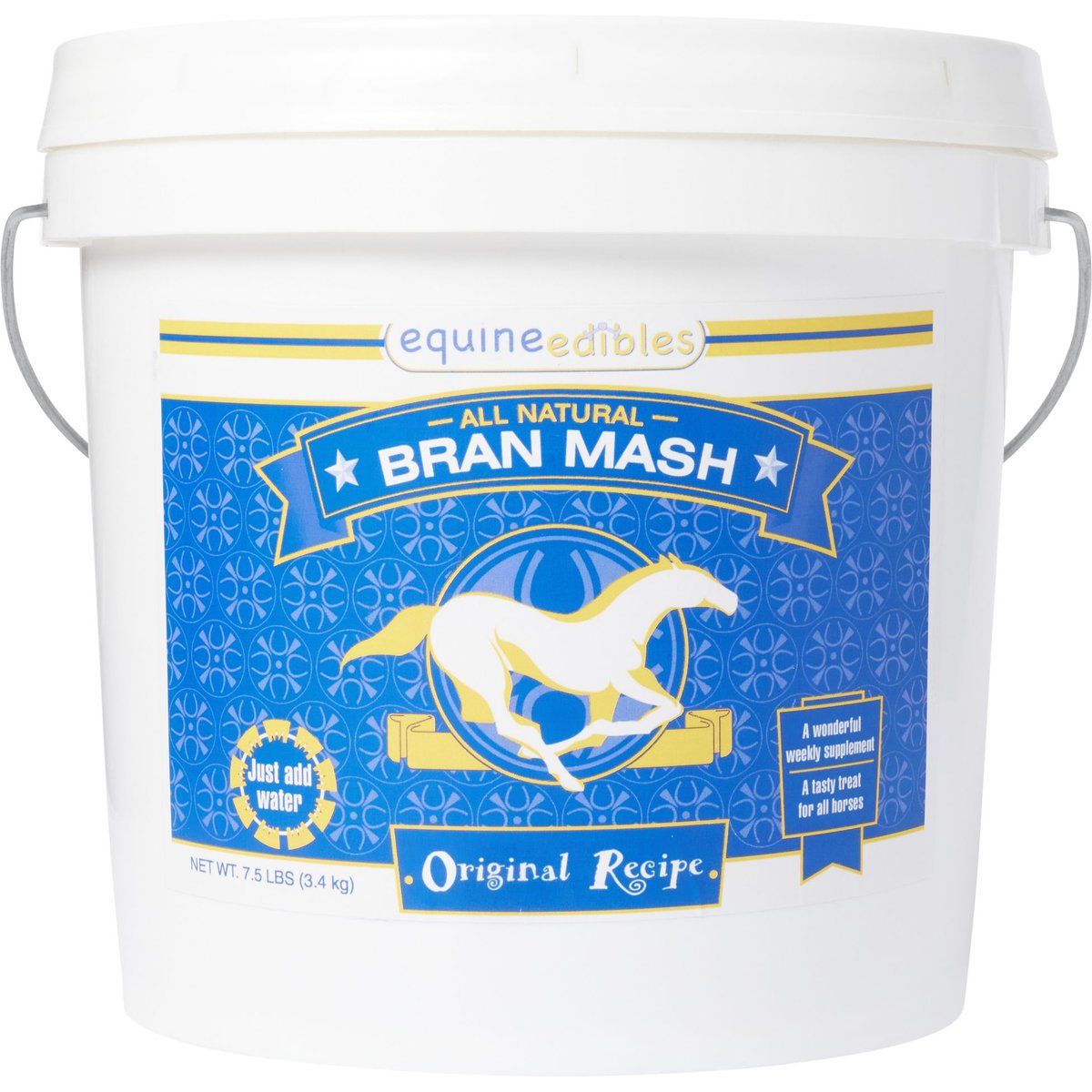 Equine Edibles Therapeutic Bran Mash Original Recipe Horse Treats, 7.5-lb tub