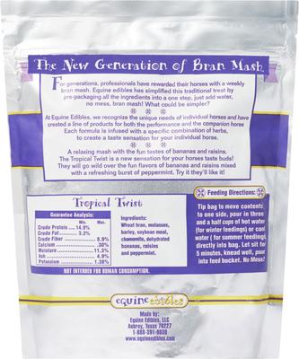 Show full view: Equine Edibles Therapeutic Bran Mash Tropical Twist Horse Treats, 22-oz bag slide 2 of 3