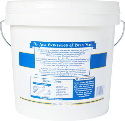 Show full view: Equine Edibles Therapeutic Bran Mash Tropical Twist Horse Treats, 7.5-lb tub slide 2 of 3