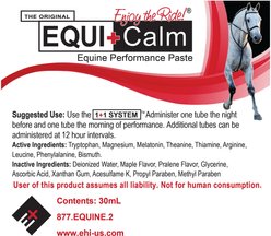 Equine Healthcare International Equi+Calm Molasses Flavor Paste Horse Supplement, 30-cc syringe, 1 count slide 2 of 2