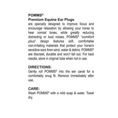 Show full view: Equine Healthcare International Pomms Smooth Style Horse Ear plugs, 4 count, Pony slide 2 of 2