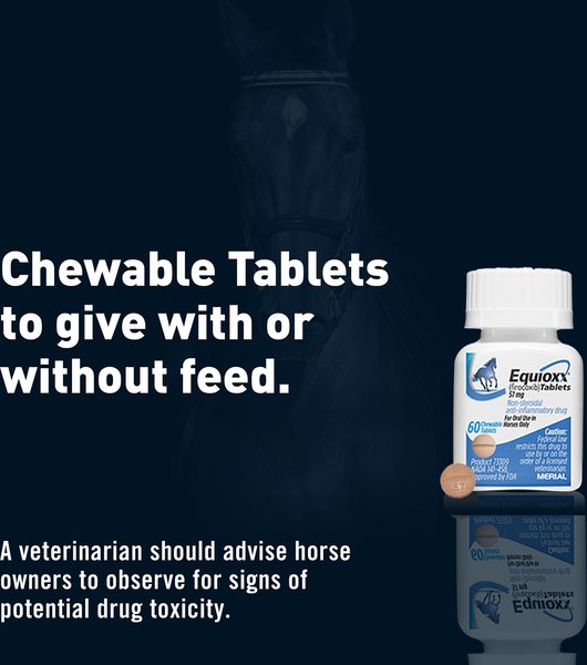 Show full view: Equioxx (Firocoxib) Tablets for Horses, 57 mg, 60 Tablets slide 5 of 6