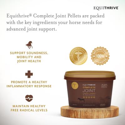 Show full view: Equithrive Complete Joint Pellets Horse Supplement, 1.65-lb tub slide 3 of 7
