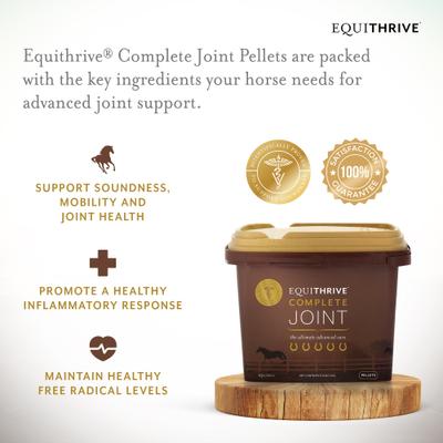Show full view: Equithrive Complete Joint Pellets Horse Supplement, 3.3-lb tub slide 2 of 7