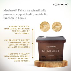 Equithrive Metabarol Metabolism Support Pellets Horse Supplement, 3.3-lb tub slide 2 of 6