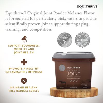 Show full view: Equithrive Original Joint Powder Molasses Flavor Horse Supplement, 2-lb tub slide 2 of 6