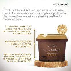 Equithrive Vitamin E Pellets Horse Supplement, 3.3-lb tub slide 2 of 5