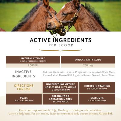 Show full view: Equithrive Vitamin E Pellets Horse Supplement, 3.3-lb tub slide 3 of 6