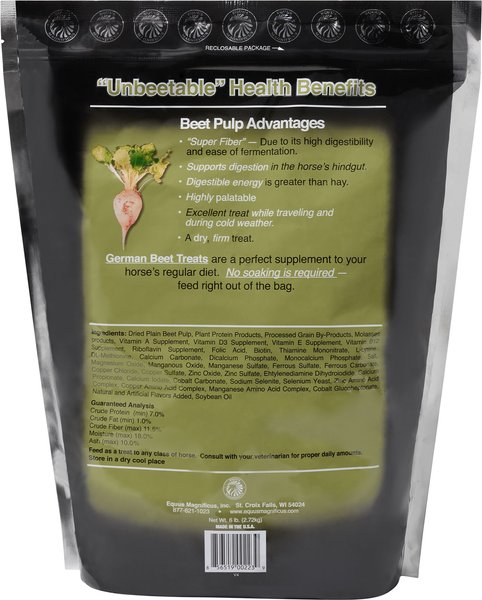 Show full view: Equus Magnificus The German High Fiber Beet Horse Treats, 6-lb bag slide 2 of 6