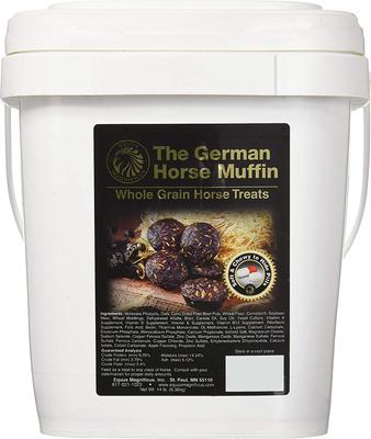 Show full view: Equus Magnificus The German Horse Muffin Molasses Horse Treats, 14-lb bucket slide 1 of 5