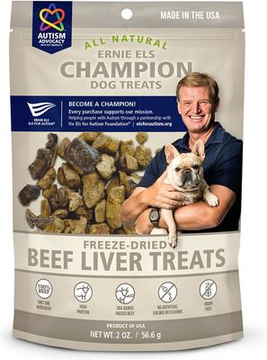 Show full view: Ernie Els Pet Products Beef Liver Freeze-Dried Dog Treats, 2-oz bag slide 1 of 10