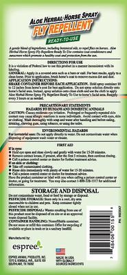 Show full view: Espree Aloe Herbal Fly Repellent Horse Spray, 32-fl oz slide 2 of 8