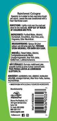 Show full view: Espree Odor Neutralizing Rainforest Aloe Vera Dog Cologne, 4-fl oz slide 2 of 3