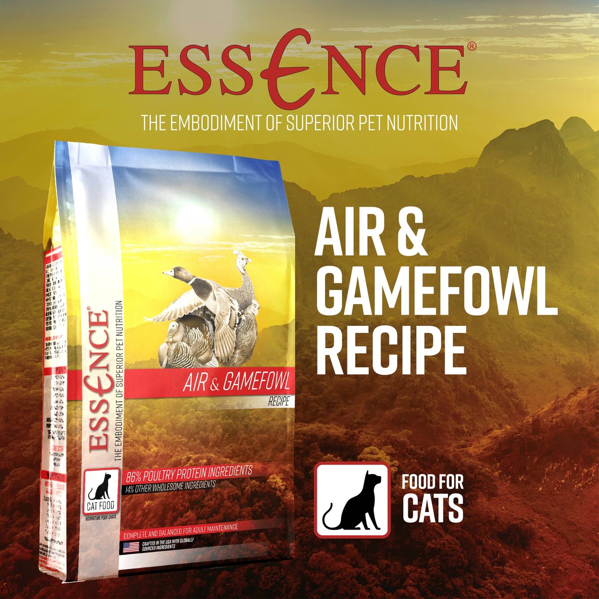 Essence Air & Gamefowl Recipe Grain-Free Dry Cat Food, 10-lb bag