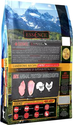 Show full view: Essence Limited Ingredient Recipe Landfowl Recipe Dry Dog Food, 25-lb bag slide 3 of 5