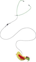 Ethical Pet A-Door-Able Bouncing Bird with Feather Tail Cat Toy with Catnip, Color Varies