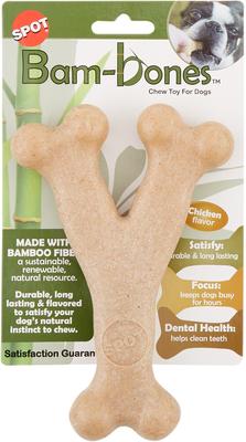 Show full view: Ethical Pet Bam-bones Wishbone Chicken Tough Dog Chew Toy, Large slide 4 of 6