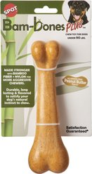 Ethical Pet Bambone+ Dino Bone Peanut Butter Flavored Dog Chew Toy, Tan
