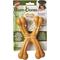 Show in main carousel: Ethical Pet Bambone+ Double Wishbone Peanut Butter Flavored Dog Chew Toy, Tan slide 1 of 4