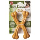 Ethical Pet Bambone+ Double Wishbone Peanut Butter Flavored Dog Chew Toy, Tan