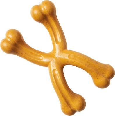 Show full view: Ethical Pet Bambone+ Double Wishbone Peanut Butter Flavored Dog Chew Toy, Tan slide 3 of 4