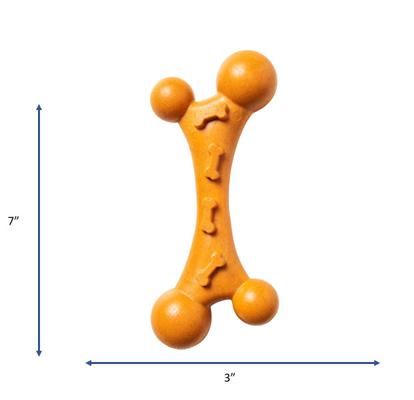 Show full view: Ethical Pet Bambone Nubby Bone Peanut Butter Flavored Dog Chew Toy, Tan slide 4 of 4