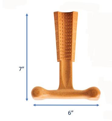 Show full view: Ethical Pet Bambone Plus Peanut Butter Flavored Tough Chew Dog Toy, Tan, 7-in slide 4 of 5