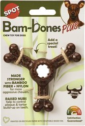 Ethical Pet Bambone Plus Triple Bison Tough Dog Chew Toy, Brown, 4-in