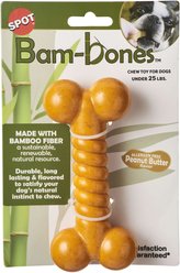 Ethical Pet Bambone Twist Bone Peanut Butter Flavored Dog Chew Toy, Tan