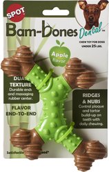 Ethical Pet Bambone X-Bone Apple Flavored Bone Dog Toy, Brown/Green, 6-in
