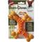 Show in main carousel: Ethical Pet Bambone X-Bone Peanut Butter Flavored Bone Dog Toy, Brown/Green, 6-in slide 1 of 6