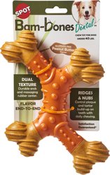 Ethical Pet Bambone X-Bone Peanut Butter Flavored Bone Dog Toy, Brown/Green, 8-in slide 1 of 4