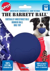 Ethical Pet Barrett Ball Dog Toy, Blue, 4-in