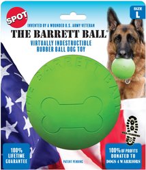 Ethical Pet Barrett Ball Dog Toy, Green, 5-in