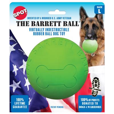 Show full view: Ethical Pet Barrett Ball Dog Toy, Green, 5-in slide 1 of 5