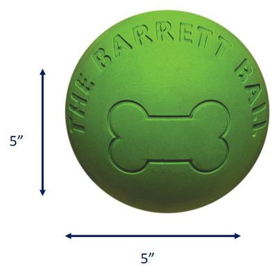 Show full view: Ethical Pet Barrett Ball Dog Toy, Green, 5-in slide 4 of 5