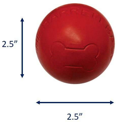 Show full view: Ethical Pet Barrett Ball Dog Toy, Red, 2.5-in slide 3 of 4