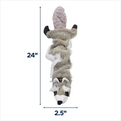 Ethical Pet Bungee Skinneeez Raccoon Stuffing-Free Squeaky Plush Dog Toy slide 2 of 2