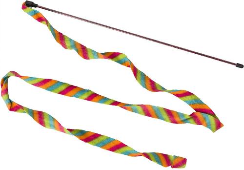 Show full view: Ethical Pet Cat Prancer Fleece Frenzy Wand Cat Toy, Color Varies slide 5 of 6