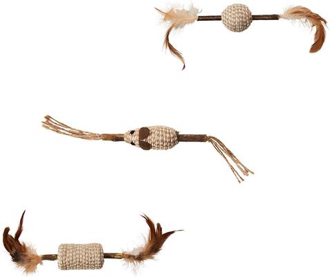 Show full view: Ethical Pet Cord Stick Cat Chew Toy with Catnip, Assorted slide 7 of 11