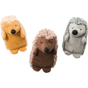 Ethical Pet Corduroy Hedgehog Squeaky Plush Dog Toy, Character Varies