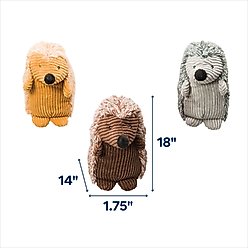 Ethical Pet Corduroy Hedgehog Squeaky Plush Dog Toy, Character Varies slide 2 of 2
