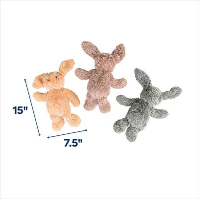 Show full view: Ethical Pet Cuddle Bunnies Squeaky Plush Dog Toy, Character Varies slide 2 of 3