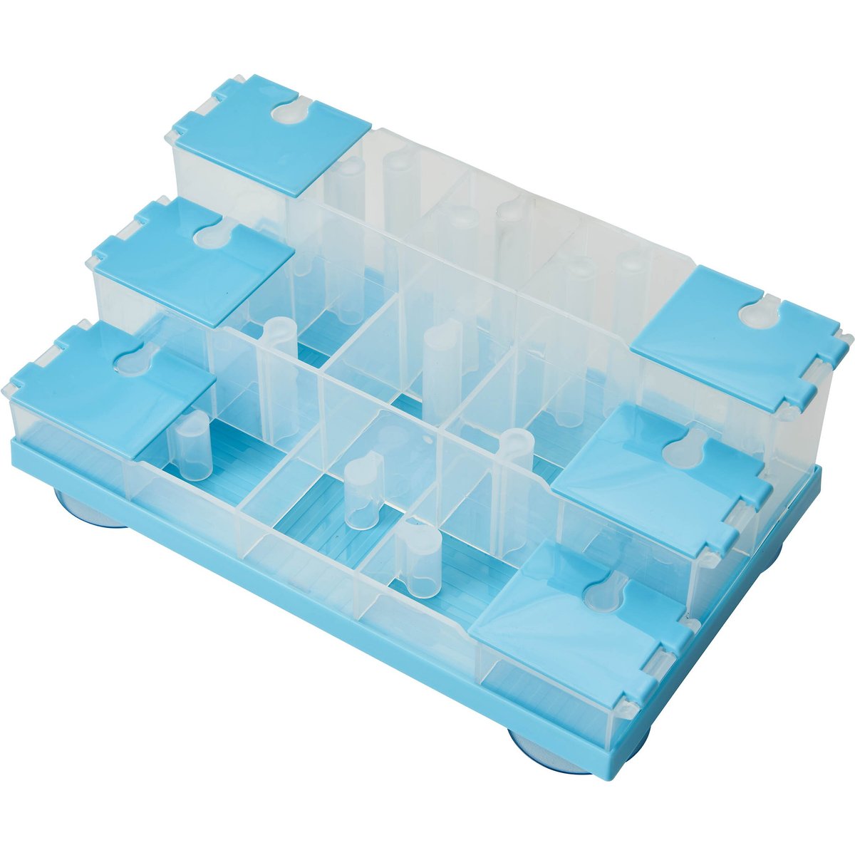 Ethical Pet Doc & Phoebe Puzzle Cat Feeder, Blue/White