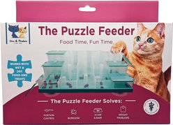 Ethical Pet Doc & Phoebe Puzzle Cat Feeder, Blue/White slide 2 of 6