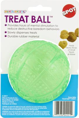Show full view: Ethical Pet Dura Brite Treat Dispenser Ball Dog Toy, Color Varies slide 6 of 8